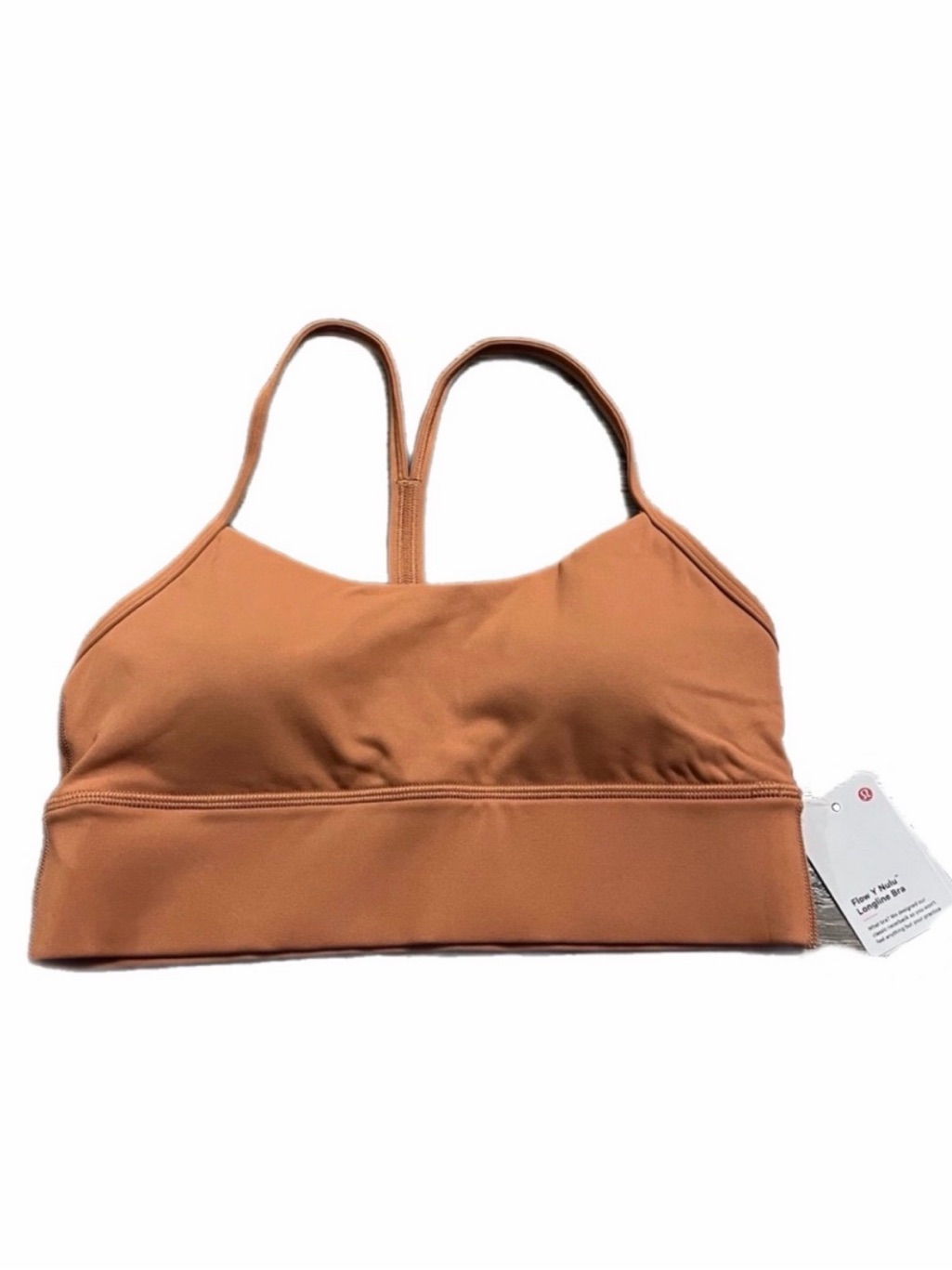 Nwt Lululemon Flow Y Longline Bra (Cinnamon Sable Cnrk) Size 6